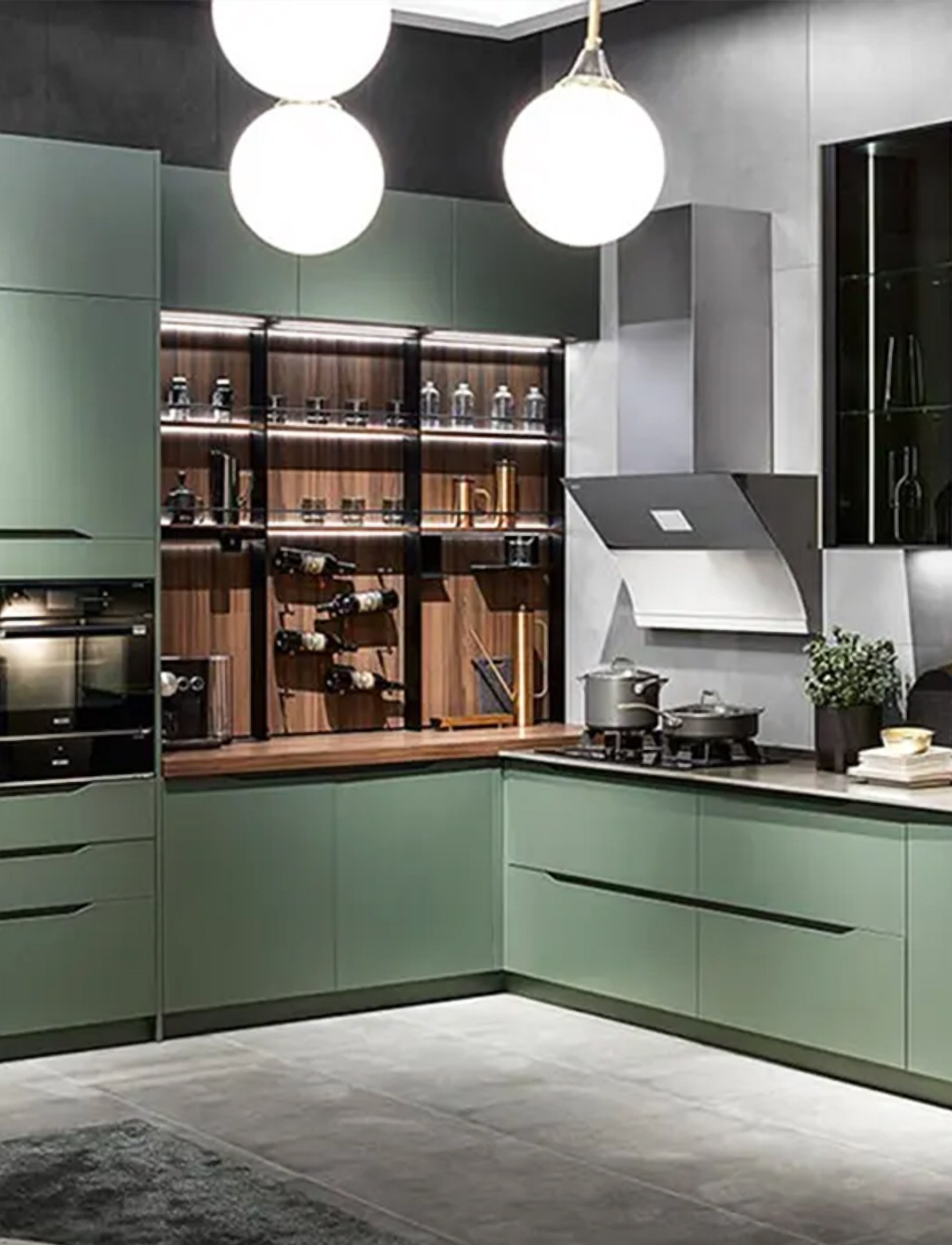 Lacquer Finish Kitchen Cabinet view 3